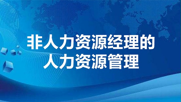 非人力资源经理的人力资源管理